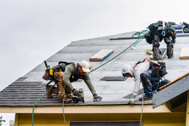 Professional Gutter Installation technician working in Glendale, MS